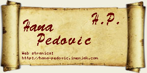 Hana Pedović vizit kartica